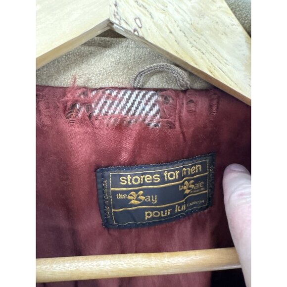 Vintage HBC The Bay 70s Wool Car Coat 42 Camel Western Yoke Made in Canada - Picture 8 of 10